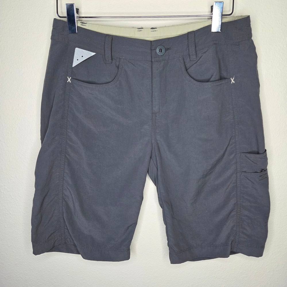 Patagonia Womens 2 Charcoal Gray Nylon Hiking Utility Shorts 9 Inseam